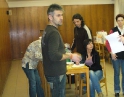 leden 2009 - Chystání tomboly na Obecní ples
