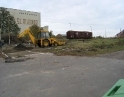 říjen 2009 - Výstavba garáží u nádraží