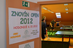 Pingpongový turnaj – Znovín Open 6.10.2012