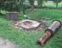 září 2013 - Demontáž kříže na ul. Krhovické