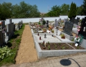 červen 2014 - rekonstrukce chodníků na hřbitově