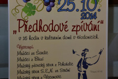 Předhodové zpívání 25.10.2014